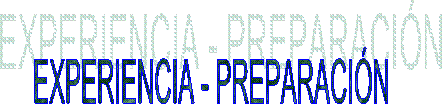 EXPERIENCIA - PREPARACIN